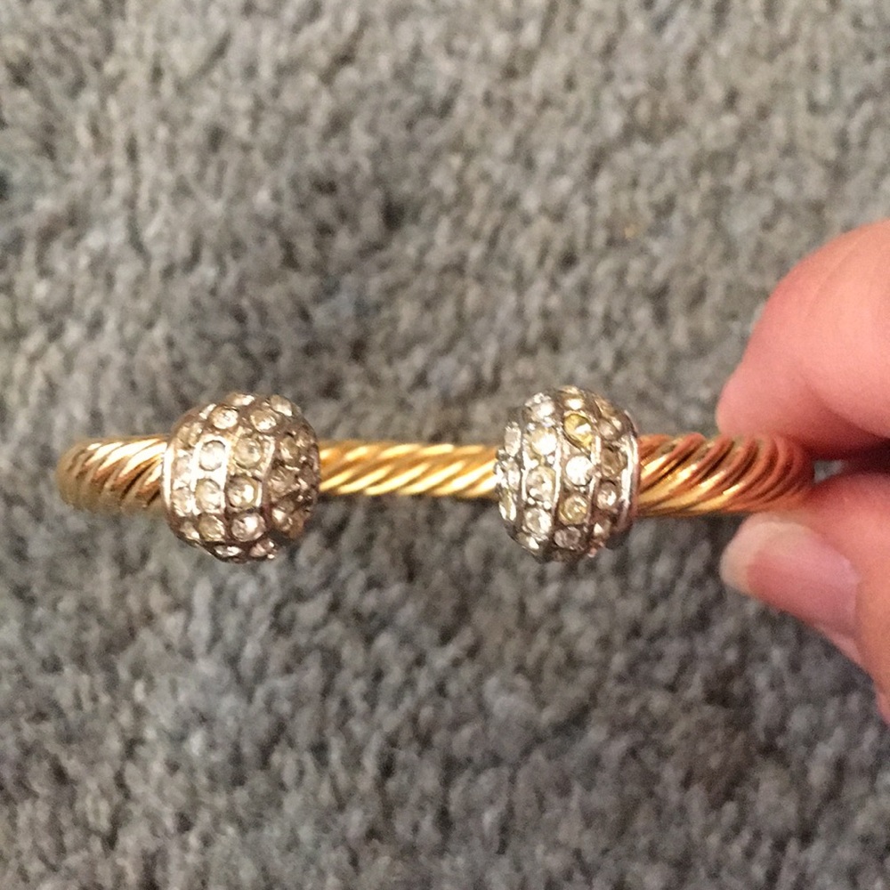 Goldtine bracelet with Pave crystals